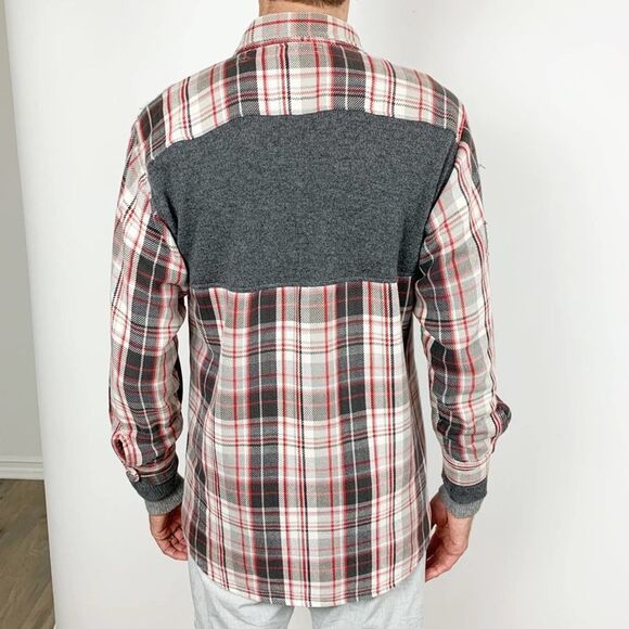 DRx Romanelli Vintage Mens Size XL Joyce Plaid and Sweater Shacket Jacket Shirt - Picture 3 of 9